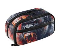 RPLIFE Trousse à crayons Gorilla Tie Dye pour étudiants, grande capacité, organiseur de papeterie multi-compartiments avec poche en PVC transparent
