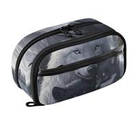 RPLIFE Trousse à crayons Wolf Mom pour enfants avec poche en PVC transparent, grande capacité, multi-compartiments pour fournitures scolaires