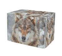 RPLIFE Winter Wolf Housse de cage pour chien avec panneaux latéraux enroulables pour animaux domestiques Taille L
