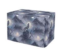 RPLIFE Wolf Mountain Space Housse de cage pour chien, panneaux latéraux enroulables, housse de cage pour chien, taille XL