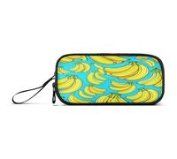 RPLIFE Yellow Bananas Trousse à crayons Turquoise avec compartiments pour filles