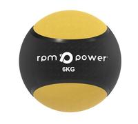 RPM Power Medicine Balls - Balle murale en caoutchouc avec poignée antidérapante pour claquer, lancer, rebondir, haltérophilie, Crosstraining, pliométrie (6 kg, jaune)