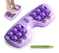 Rppiup Rouleau de massage portable double pour pieds, rouleau de massage 2 en 1 et stylo d'acupression pour le traitement de la fasciite plantaire, rouleau de massage des tissus profonds des pieds