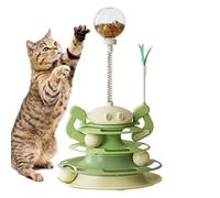 Rproonay Cat Ball Track Toy, Interactive Cat Toy, Feather Cat Toy, Funny Kitten Toy, Exercise Puzzle Toy, Exercise Puzzle Design Encourages Natural Behavior Ideal for Cats and Small Pets