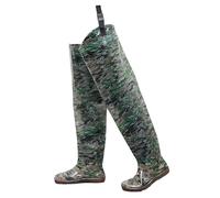 RPXHZLKTM Cuissardes de Chasse Wader de pêche en PVC Camouflage, Robuste for Homme, Facile à Mettre et à enlever, for l'agriculture en Plein air(5.5)