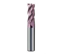 RPXHZLKTM Fraise à Queue Droite à Une Seule dent, Fraise d'ébauche en carbure Monobloc à 4 cannelures for usinage de l'aluminium et l'acier, Fraises CNC, Outils métalliques mm, 6 20(16X100 HRC58)