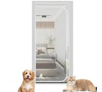 RPXHZLKTM Maille Fine résistante, Moustiquaire for Chat Robuste avec Fermeture éclair, Blanche, Plusieurs Tailles(80x200cm)