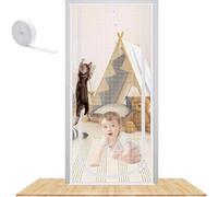 RPXHZLKTM Maille Fine résistante, Porte moustiquaire renforcée for Chat, Blanche, Plusieurs Tailles(B,100x200cm)