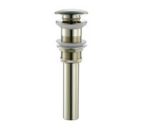 RPXHZLKTM Système de vidage pour lavabo, Kit de bonde escamotable for lavabo à Fentes en Or brossé avec Joint d'étanchéité, Or, Trous