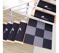 RPXHZLKTM Tapis de Marche Lot de 10 Tapis d'escalier lavables for marches en Bois, Tapis d'escalier de sécurité for Enfants et Chiens(Dark Gray,28 * 10 * 1.6in)