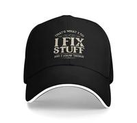 RQLNBOBZ Casquette de Baseball « C'est ce Que Je Fais, Je répare des Trucs et Je Sais des Choses » Y2K Retro Unisexe Hommes Trucker Hat Sun Visor Print Tennis