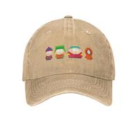 RQLNBOBZ Casquette de Baseball décontractée South-Parks Unisexe délavée et vieillie, Chapeau Souple de Voyage, Kenny Stan Erik, comédie Cartman, pour l'extérieur