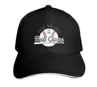 RQLNBOBZ Casquette de Baseball « Emmène-Moi au Match de Baseball », Chapeau de Soleil à la Mode pour Enfants, Chapeau à Pompon