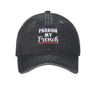 RQLNBOBZ Casquette de Baseball « Pardon My French » avec des Dictons français Amusants, Casque de sécurité Noir, vêtements de Golf pour Hommes