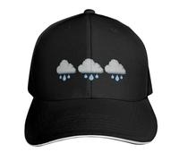 RQLNBOBZ Casquette de Baseball rétro Pixel Grincheux Pluie Nuage météo icône Design Homme Grande Taille Chapeau Plage Sortie visière Baseball