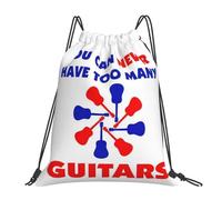 RQLNBOBZ On n'a jamais trop de guitares Sacs à dos Sacs à cordon portables décontractés Sacs divers Sacs à livres pour hommes Femmes École