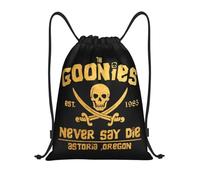 RQLNBOBZ sac à drawstring Sacs à cordon de serrage The Goonies Never Say Die pour femmes et hommes sac de sport pliable sac à dos d'entraînement gothique avec tête de mort et pirate