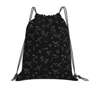 RQLNBOBZ Sacs à dos Constellations sacs à cordon portables tendance sac de rangement avec cordon de serrage sac à livres pour étudiants en voyage