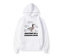 RQLNBOBZ Sweat à Capuche Humoristique avec Motif de Canard et Anatomie d'une oie pour Homme et Femme Style Hip-hop décontracté Manches Longues Ample et décontracté