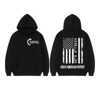 RQLNBOBZ Sweat à Capuche Prier pour Le Grand Patriote américain de Charlie Kirk Automne/Hiver Hommes Femmes Années 90 Rétro Coton Confortable Sweat à Capuche