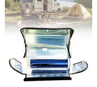 RQLSSSLMXJ Four Solaire Portable de 4,5 L pour 4 à 5 Personnes, conçu pour Le Camping, avec système de Barbecue Pliable en Acier Inoxydable.