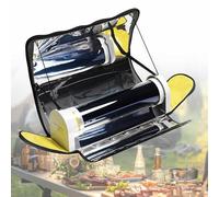 RQLSSSLMXJ Four Solaire Portable d'extérieur avec Fonction réchaud de Camping, Grande capacité de 4,5 L, avec thermomètre et Engrenages Pliables en Acier Inoxydable.