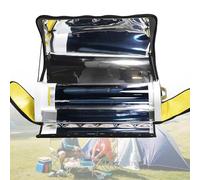 RQLSSSLMXJ Four Solaire Portable pour la Cuisson en extérieur, cuiseur de 4,5 L avec thermomètre, système de Camping Pliable en Acier Inoxydable pour la randonnée et Le Trekking