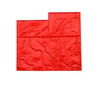 RQLSSSLMXJ Tampons à béton à Motif Brique, Tapis d'impression, Tampon de texturation pour béton Imitation Ardoise avec poignées, Ensemble de moules carrés en polyuréthane texturé (Couleur : S