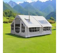 RQLSSSLMXJ Tente de Camping Gonflable, Montage Rapide avec Sortie de poêle et Pompe à air, imperméable en Toutes Saisons pour Les Aventures familiales en Plein air