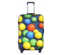 RQMPHUGNCF Housse de protection à billes colorées pour valise, matériau haute élasticité pour voyageurs, blanc, XL, blanc, XL