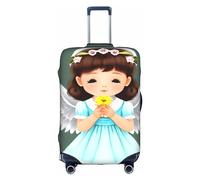 RQMPHUGNCF Housse de protection pour valise, motif petit ange, matériau haute élasticité, pour voyageurs, blanc, taille XL, blanc, XL