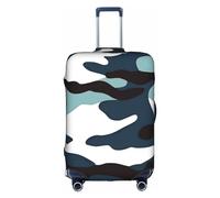 RQMPHUGNCF Housse de protection pour valises de camouflage marin, matériau hautement élastique pour voyageurs, blanc, X-Large