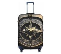 RQMPHUGNCF Magical Design - Housse de protection pour valise, motif runes nordiques - Matériau haute élasticité - Pour voyageurs - Blanc - M, blanc, M