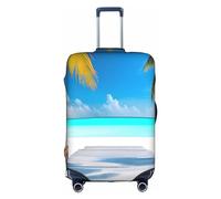 RQMPHUGNCF Maldives Housse de protection pour valise de vacances en matériau haute élasticité pour voyageurs, blanc, XL, blanc, XL