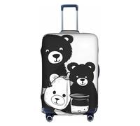 RQMPHUGNCF Mignon bouteille de lait ours valise couverture bagages étui de protection haute élasticité matériau pour voyageurs, blanc, Small