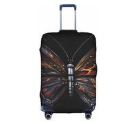 RQMPHUGNCF Mystery Butterfly Valise Housse de protection pour bagages Matériau haute élasticité pour voyageurs, blanc, Medium