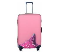 RQMPHUGNCF Pink Sand Beach Valise Housse de protection pour bagages Matériau haute élasticité pour voyageurs, Blanc, S, blanc, S