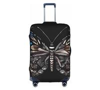 RQMPHUGNCF Science Papillon Valise Housse Bagages Housse de Protection Matériel Haute Élasticité pour Voyageurs, blanc, Large