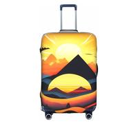 RQMPHUGNCF Sunrise Mountain Valise Housse de protection pour bagages Matériau haute élasticité pour voyageurs, blanc, Large