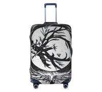RQMPHUGNCF The Abstractionist Tree Valise Housse de protection pour bagages Matériau haute élasticité pour voyageurs, blanc, Medium