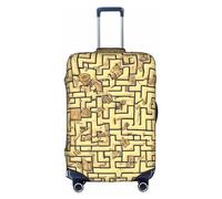 RQMPHUGNCF Treasure Labyrinthe Housse de protection pour valises Matériau haute élasticité pour voyageurs, blanc, X-Large
