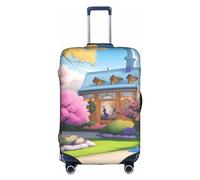 RQMPHUGNCF Unicorn Fairy Tale Valise Housse de protection pour bagages Matériau haute élasticité pour voyageurs, Blanc, L, blanc, L