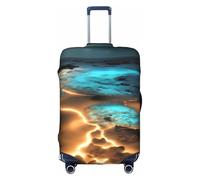 RQMPHUGNCF View Under The Moon Valise Cover Bagages Housse de Protection Haute Élasticité Matériel pour Voyageurs, blanc, Small