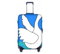 RQMPHUGNCF White Goose Spread Its Wings Valise Cover Bagages Housse de protection Matériau haute élasticité pour voyageurs, blanc, Small