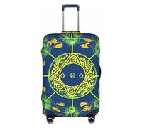 RQMPHUGNCF Yin Yang Totem Valise Housse Bagages Housse de Protection Haute Élasticité Matériel pour Voyageurs, blanc, Small