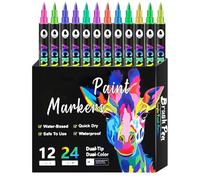 Rqrdww Marqueurs double face, marqueurs de journalisation, marqueurs d'art, marqueurs de coloriage à croquis, marqueurs de dessin pour artistes, marqueurs d'art pour , marqueurs de couleur à