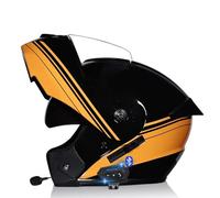 RQTEUYE Bluetooth Casques Modulables Moto ECE Homologué, Casque Moto Rabattable Casque IntéGraux Double VisièRe Microphone Double Haut-Parleur pour Hommes Femmes Adultes S-XL (21.6-24.4in)