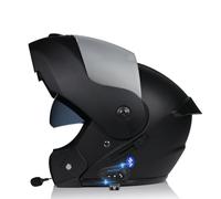 RQTEUYE Bluetooth Casques Modulables Moto ECE Homologué, Casque Moto Rabattable Casque IntéGraux Double VisièRe Microphone Double Haut-Parleur pour Hommes Femmes Adultes S-XL (21.6-24.4in)