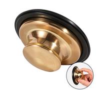 RQYEKDO Bouchon d'évier de cuisine, en acier inoxydable, 8,9 cm, couvercle universel pour bride d'élimination des ordures, convient pour InSinkErator, Moen, Bonbonnière de déchets et plus encore (doré)