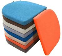 Rr tianshi Coussin de chaise d'intérieur épais et antidérapant en forme de U pour maison, jardin, bureau (45 x 45 x 5 cm, bleu marine)